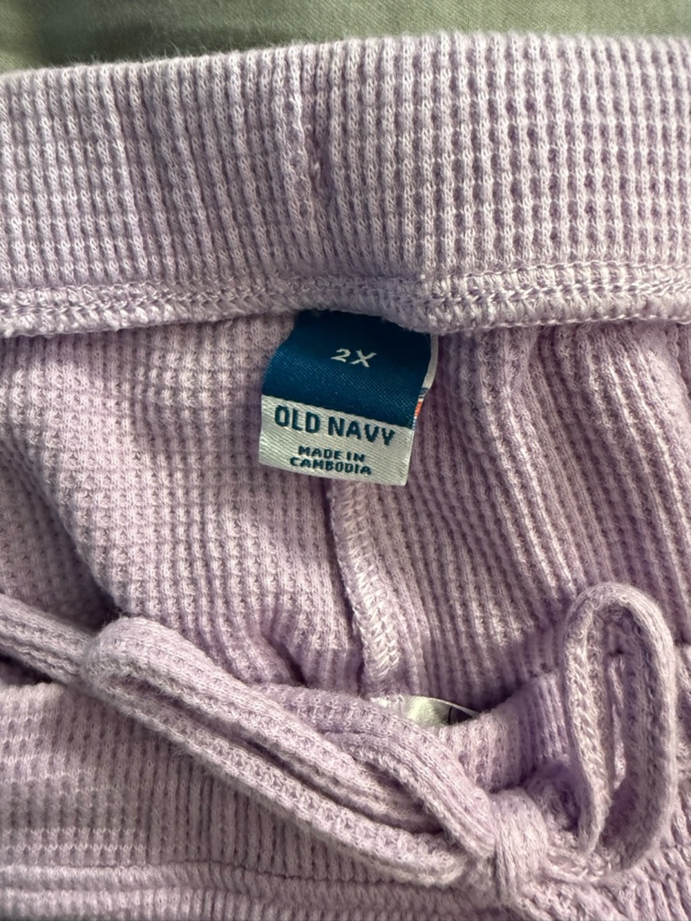Old Navy Lavender Waffle Knit Lounge Shorts with Drawstring